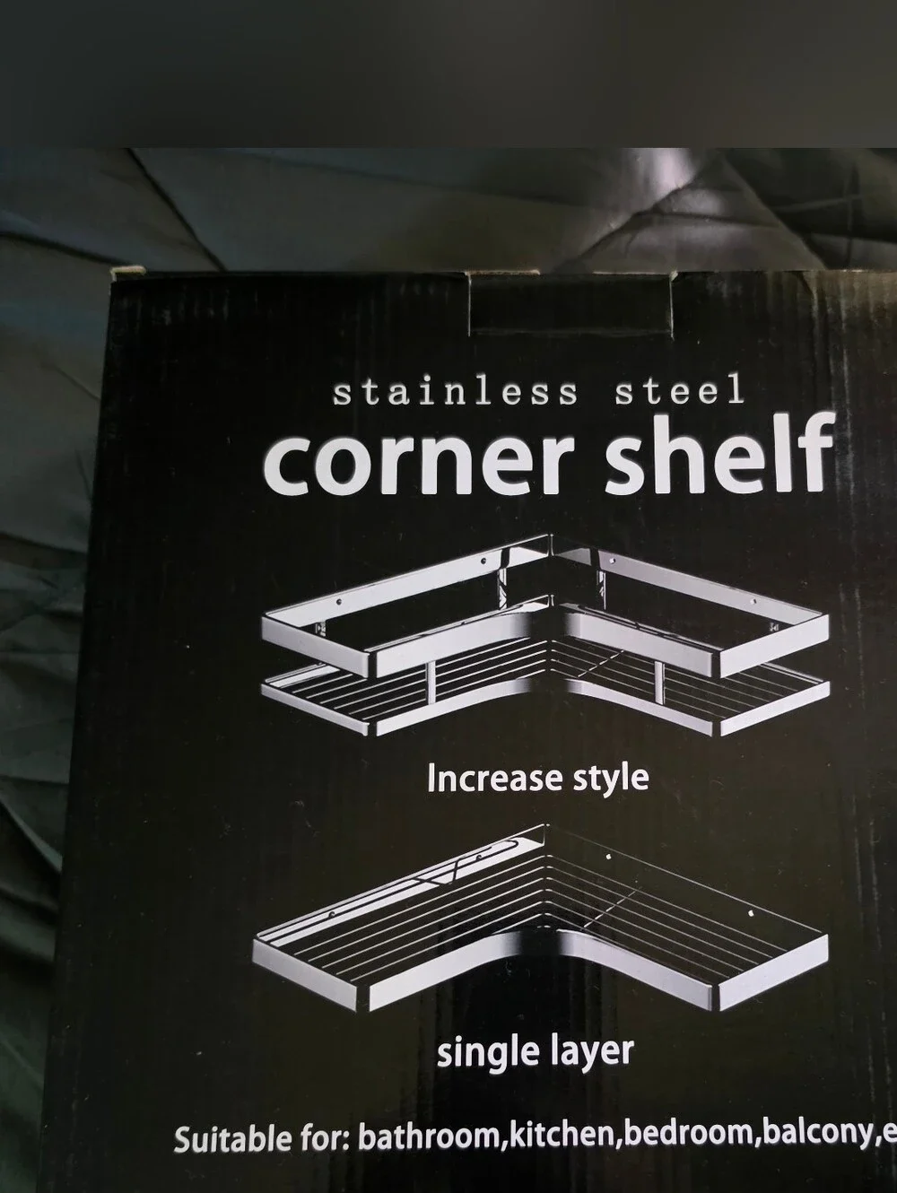 Stainless Steel Corner Shelf - Silver